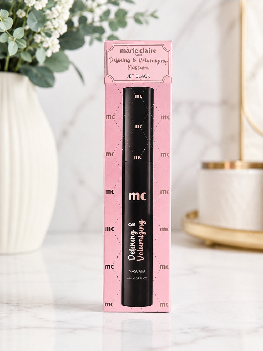 Marie Claire Paris Defining & Volumizing Mascara Jet Black NIB Sealed 0.27 oz
